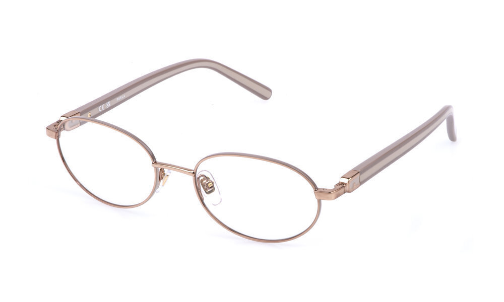 FURLA OPTICAL VFU998 Eyeglasses COPPER GOLD W COLORS (02AM) 53mm